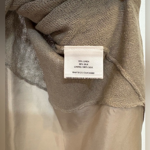 Eileen Fisher Linen/Silk Sleeveless Layered Dress - Picture 6 of 8